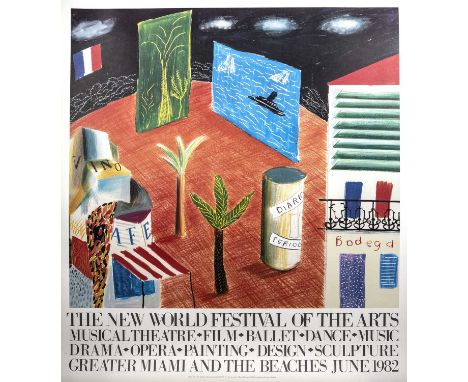 David Hockney (b.1937)Zanzibar, Miami, 1984for The New World Festival of the Arts, Miamioff-set lithograph98 x 91cm, unframed