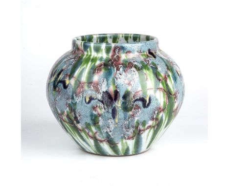 Janice Tchalenko (1942-2018)Iris pattern vaseimpressed potter's seal19cm high.In good condition.