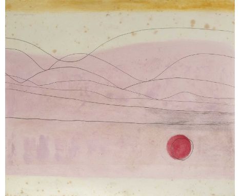 Wilhelmina Barns-Graham (1912-2004)Seven Lines (Porthmeor Series), 1975signed and dated (lower left)oil and pencil on paper51