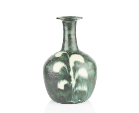 Noriyasu Tsuchiya (b.1945)Large bottle vasecopper glaze with wax resist motifwith original signed box36cm high. Provenance:Th