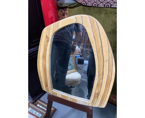 A Contemporary light wood frame mirror. [61X58CM] 