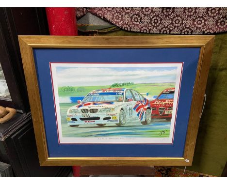 A Limited edition coloured print titled '2004 European Touring Car Champion' by J Norton [Limited 14/250] [64.5x78.5CM] 