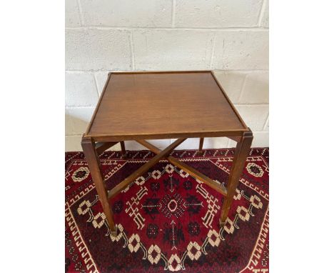 A 20th century folding card table. [H:66cm x 56cm2] 