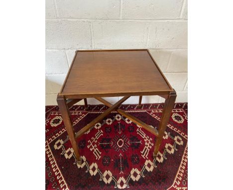 A 20th century folding card table. [H:66cm x 56cm2] 