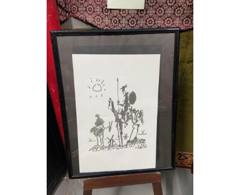 Pablo PicassoDon Quixote Lithograph print.[68X53CM FRAME] 