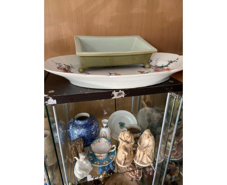 A Collection of various porcelain to include large hand painted serving platter, Beswick bun foot dish, Nao Angel figure, Lar