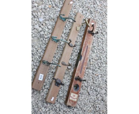 Three Sets of Upcycled Wall Hanging Coat Hooks