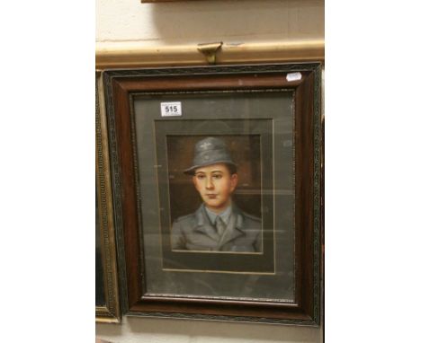 WWII Interest, Oil Painting Portrait of a German Soldier in Uniform
