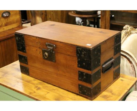 Vintage Pine Tack Box with Fitted Candle box