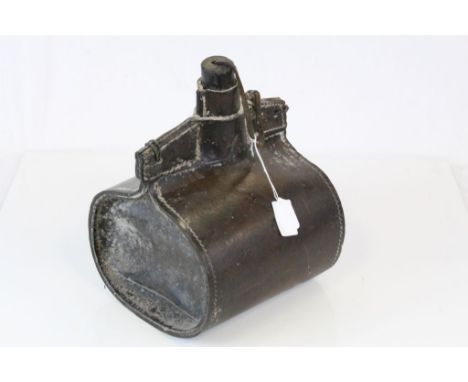 Eastern Leather Water Flask with Wooden Stopper