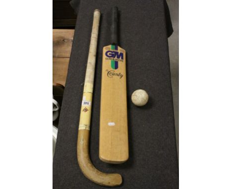 ' Jaques ' of London Vintage English Pattern Hockey Stick retailed by Cole and Sons, Devizes, Vintage Hockey Ball, Vintage Hi