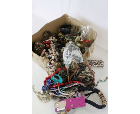 Box of Vintage and Modern Costume Jewellery