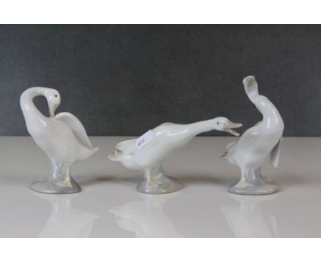 Three Lladro Geese