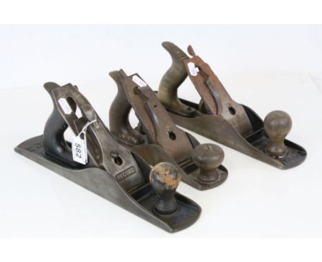 Vintage Stanley Bailey No. 5 Plane, Vintage Record No.5 Plane and a Vintage Stanley No. 4 Plane (for parts)