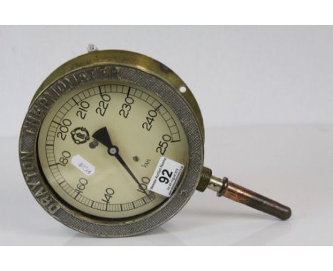 Vintage Brass Cased Drayton Thermometer (reputedly from a Destroyer Wreck)