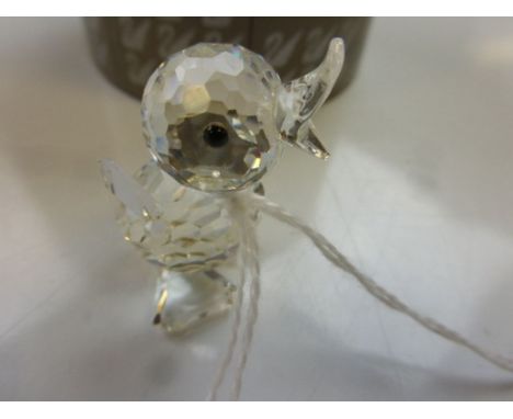 Boxed Swarovski Silver Crystal Duck