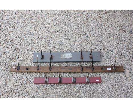 Three Sets of Upcycled Wall Hanging Coat Hooks