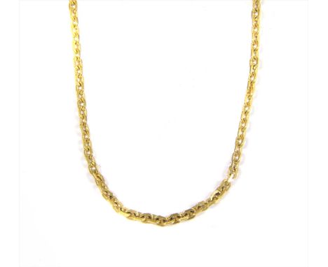 A 9ct gold filed trace link chain, with bolt ring clasp, import hallmark London 1978, 500mm long, 7.02g
