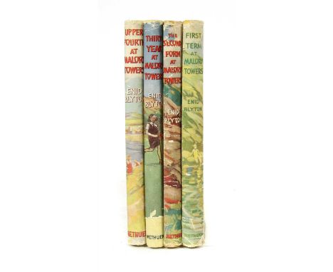ENID BLYTON; Stanley Lloyd (ill): 1- First Term at Malory Towers . Methuen, 1946, 1 ST . edn. dw(5s. net). Pictorial covers &