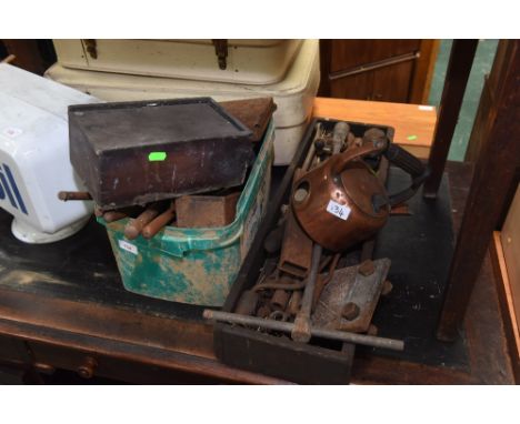 Two boxes of tools, predominantly for use on classic cars