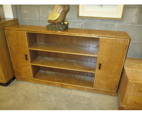 Heals London Walnut Low Bookcase, 152cm, with Makers Button