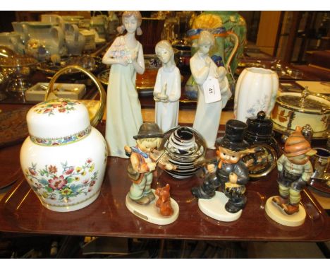 Three Hummel Figures and Other Ceramics
