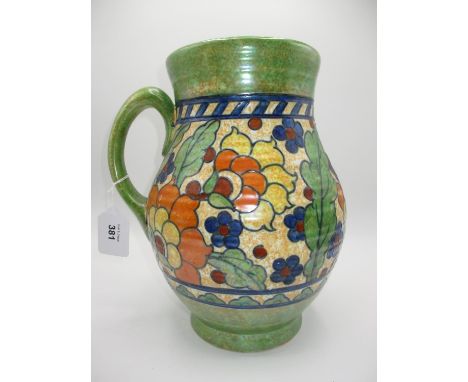 Crown Ducal Charlotte Rhead Tube Lined Vase, 25cm