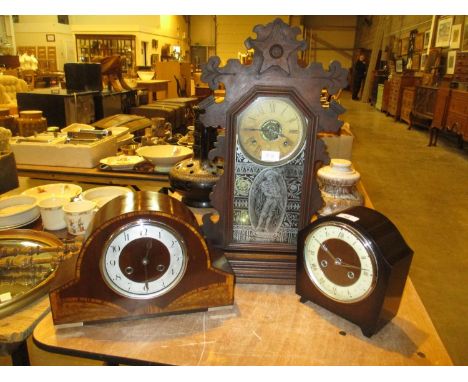 Victorian American Gingerbread Clock and 2 Mantel Clocks