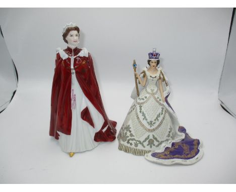 Royal Worcester Queen's 80th Birthday Figure and a Hamilton Collection Figure