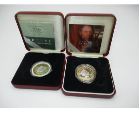 Two £2 Silver (925) Proof Coins, 2004, 200 Years of The Steam Locomotive, 2006 Brunel The Man, each individually boxed with a