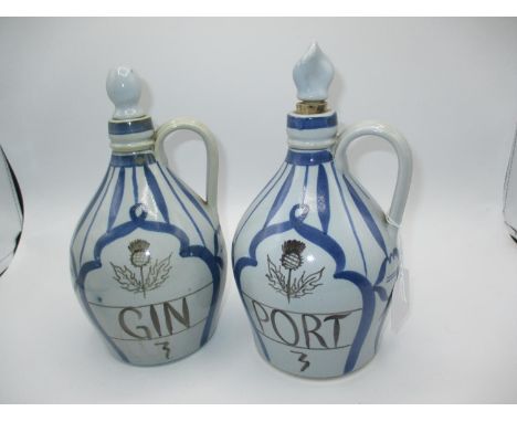 Buchan Pottery  Gin and Port Decanters