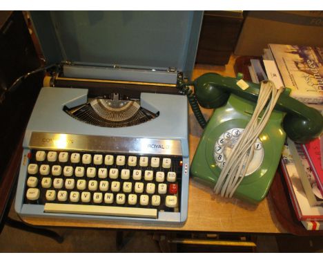 Vintage Dial Telephone and a Typewriter