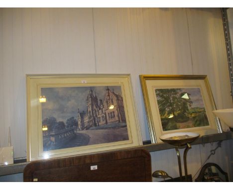 James McIntosh Patrick Signed Print of Morgan Academy and Another of a Farm Scene