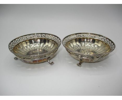 Pair of Silver Pierced Border Bonbon Dishes, Birmingham 1923, 174g