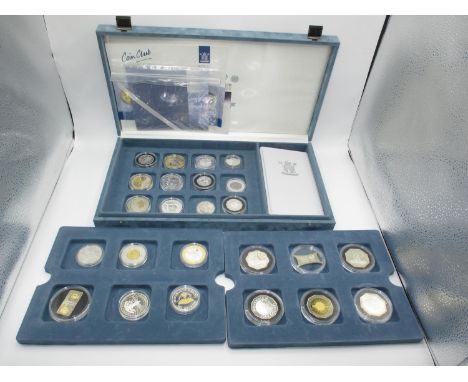 Royal Mint Collectors Millennium Collection of 24 Silver World Coins Each Issued for the Millennium, coins are housed in a bl