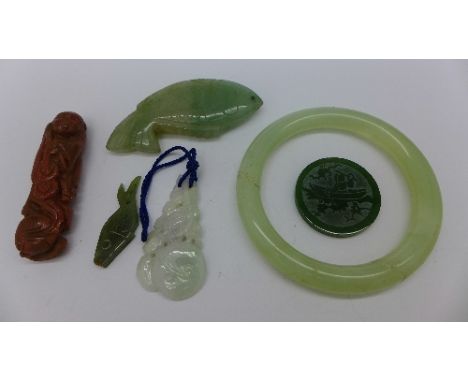 A jade pendant, bangle, etc.