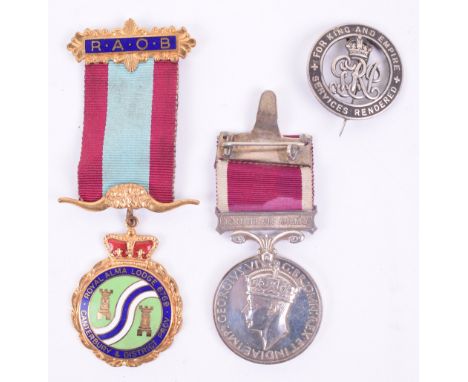 George VI Army LSGC Medal complete with original ribbon on wearing bar, awarded to “1856539 SPR.J.E.LAKE.R.E.”, also  RAOB en