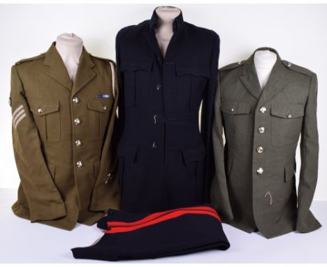 BRITISH ARMY UNIFORM ITEMS; No 2 dress BLUES & ROYALS jacket complete with buttons and badges divers badge to arm; Irish army