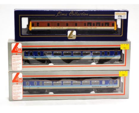 Lima 00 gauge boxed diesel locomotive, super sprinter with dummy car and class 121021 rail track clearing the way