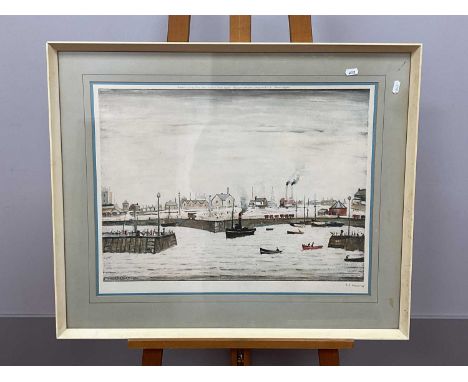 ARR AFTER LAURENCE STEPHEN LOWRY (1887-1976) *ARR'The Harbour' print, signed in pencil in the margin, blind stamp, published 