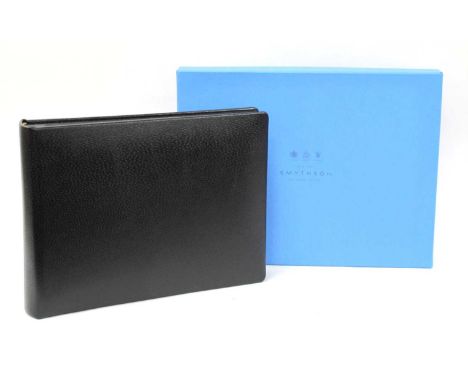 A Smythson Black Calf Leather Photograph Album, in blue presentation box, 28 x 37.5cm.*This item retails for £460.