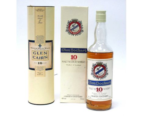 Whisky - Glen Cairn Single Islay Malt Scotch Whisky Aged 10 Years, 70cl., 40% Vol., in carton; Glen Dochart Malt Scotch Whisk