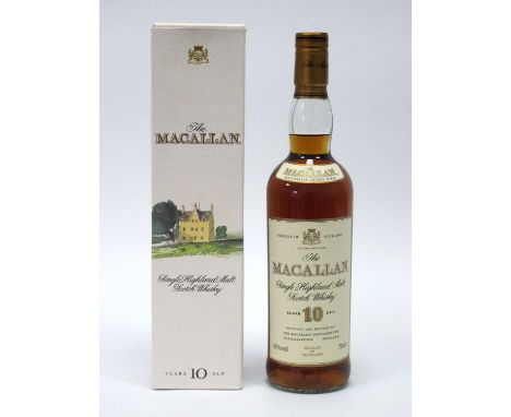 Whisky - The Macallan Single Highland Malt Scotch Whisky 10 Years Old, 70cl., 40% Vol., boxed.