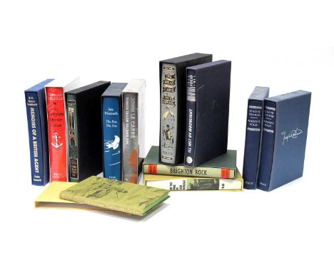 Twelve Folio Society Books of General Fiction, to include: Iris Murdoch 'The Sea, The Sea', Peter Hopkirk 'The Great Game', R