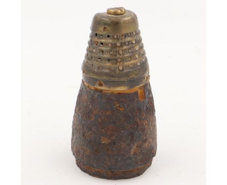 WWII bomb fuse tip, H: 14 cm. UK P&amp;P Group 2 (£20+VAT for the first lot and £4+VAT for subsequent lots) 