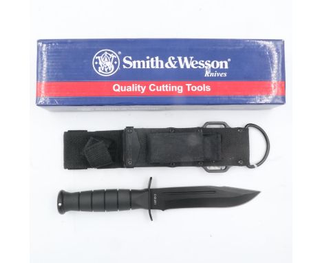 Smith &amp; Wesson Search &amp; Rescue knife, model SWSUR1, with canvas sheath, boxed. UK P&amp;P Group 2 (£20+VAT for the fi