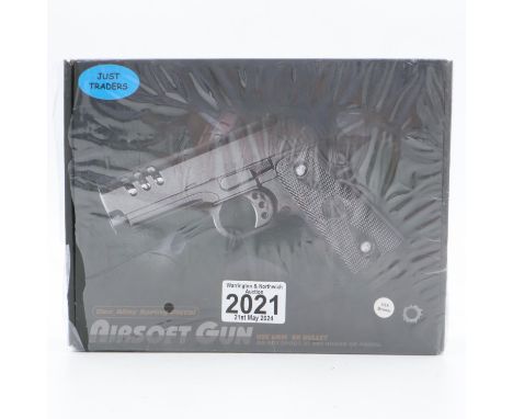 New old stock airsoft pistol, model V15 in brown, boxed and factory sealed. UK P&amp;P Group 1 (£16+VAT for the first lot and