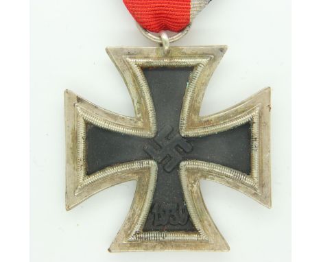 WWII German Late War Issue Iron Cross 2nd Class, of three-part construction with an iron core. UK P&amp;P Group 0 (£6+VAT for
