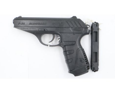 P25 Blowback pistol with clip. UK P&amp;P Group 1 (£16+VAT for the first lot and £2+VAT for subsequent lots) 