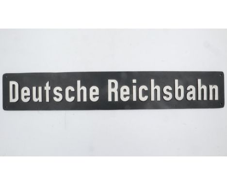 Deutsche Reichsbahn locomotive aluminium sign. Vendor bought from Berlin over 20 years ago and was from still wrapped in grea